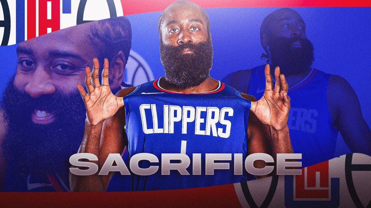 James Harden in a Clippers jersey. Have him saying: ‘Sacrifice’
