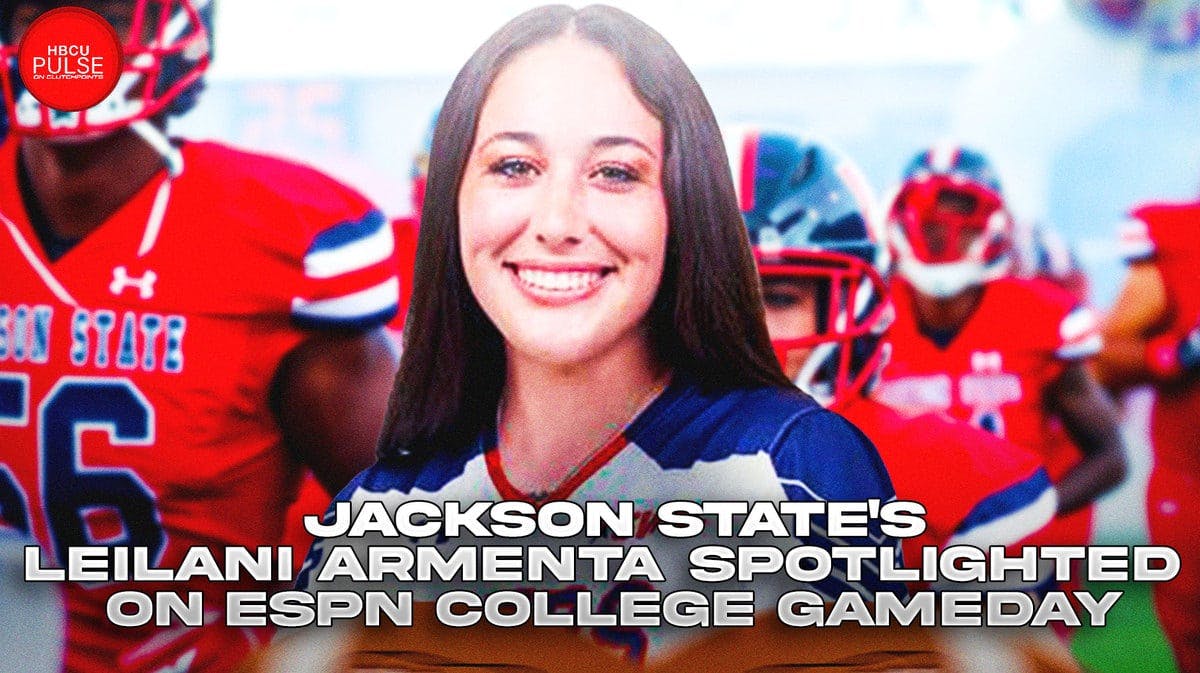 Jackson State kicker Leilani Armenta has been making headlines all season and on Saturday her story was featured on ESPN College Gameday.