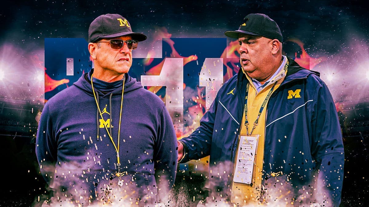In response to Jim Harbaugh's suspension, Michigan football AD Warde Manuel offered a fiery response to the Big Ten