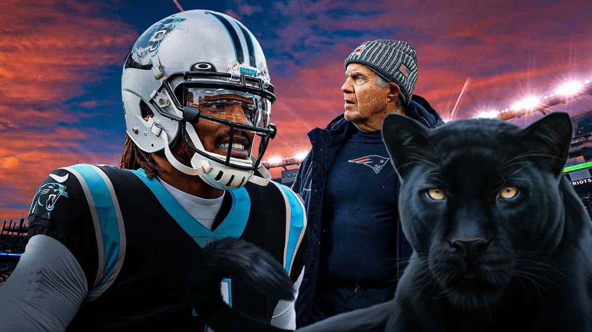 Panthers Cam Newton and Bill Belichick