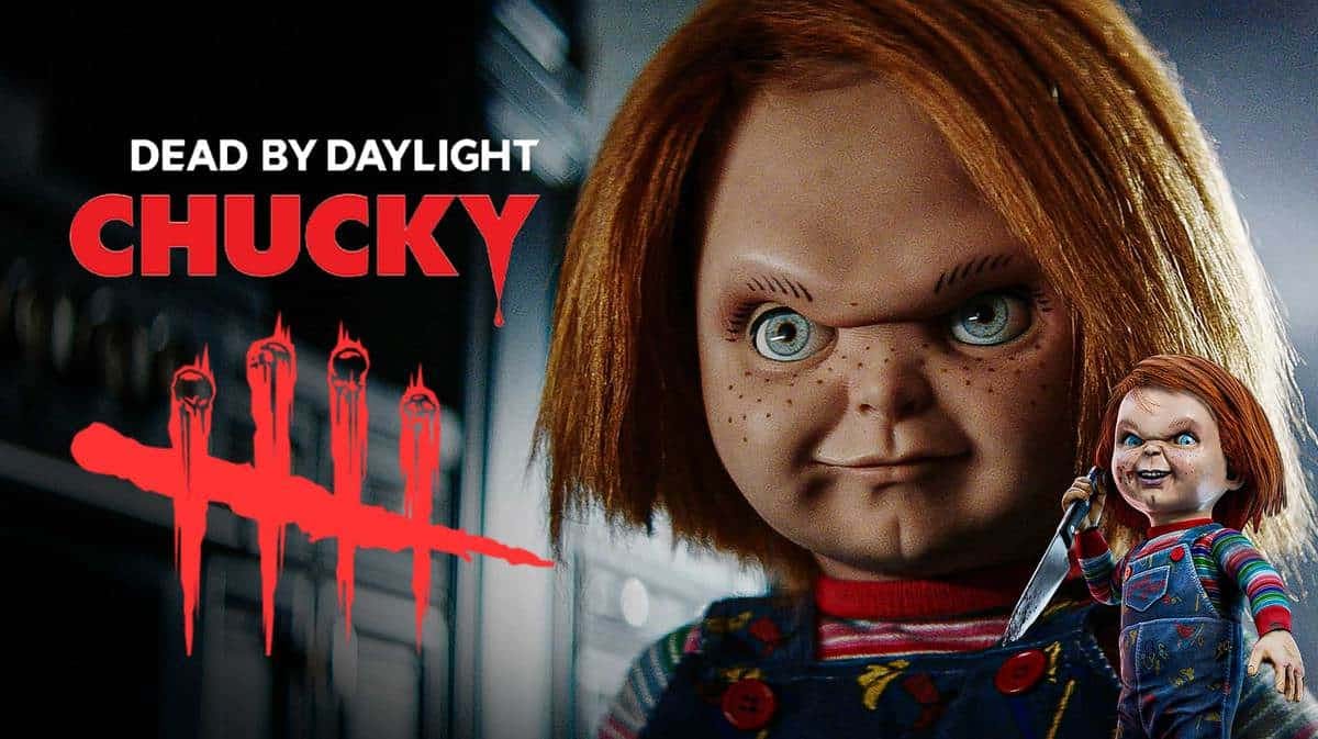 Chucky over the Dead by Daylight logo