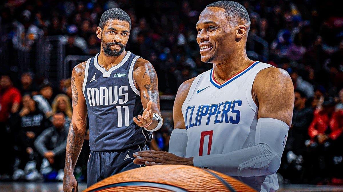 Dallas Mavericks guard Kyrie Irving and LA Clippers guard Russell Westbrook
