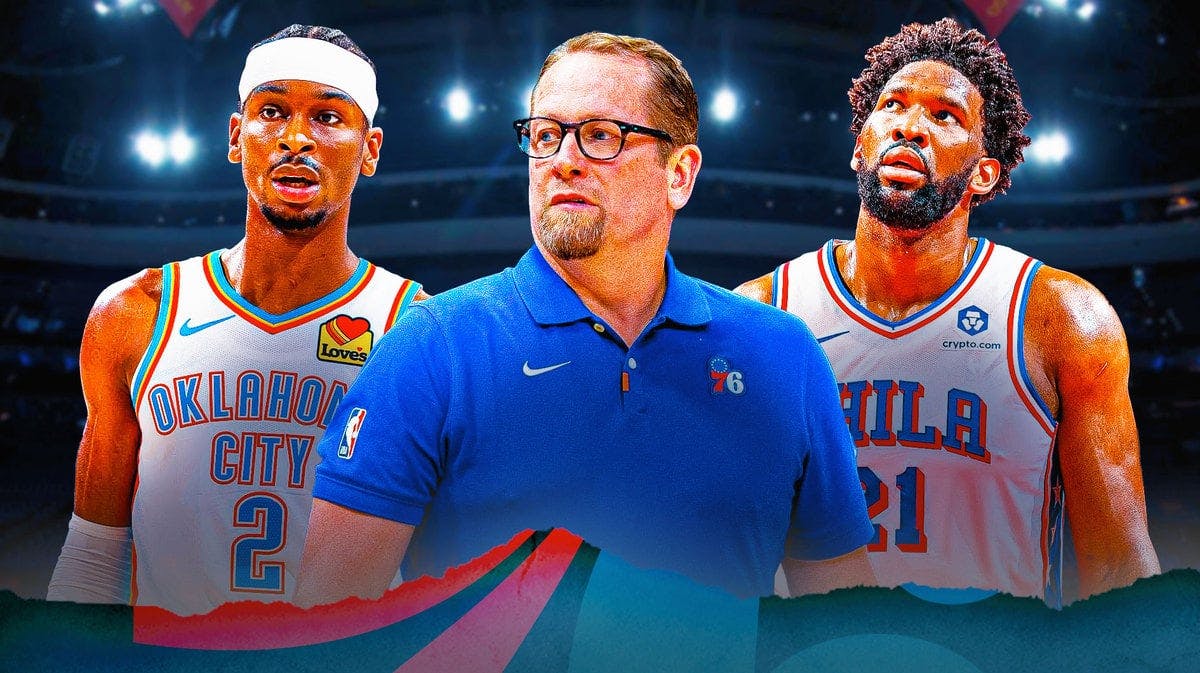 Thunder star Shai Gilgeous Alexander and the Sixers' Nick Nurse and Joel Embiid