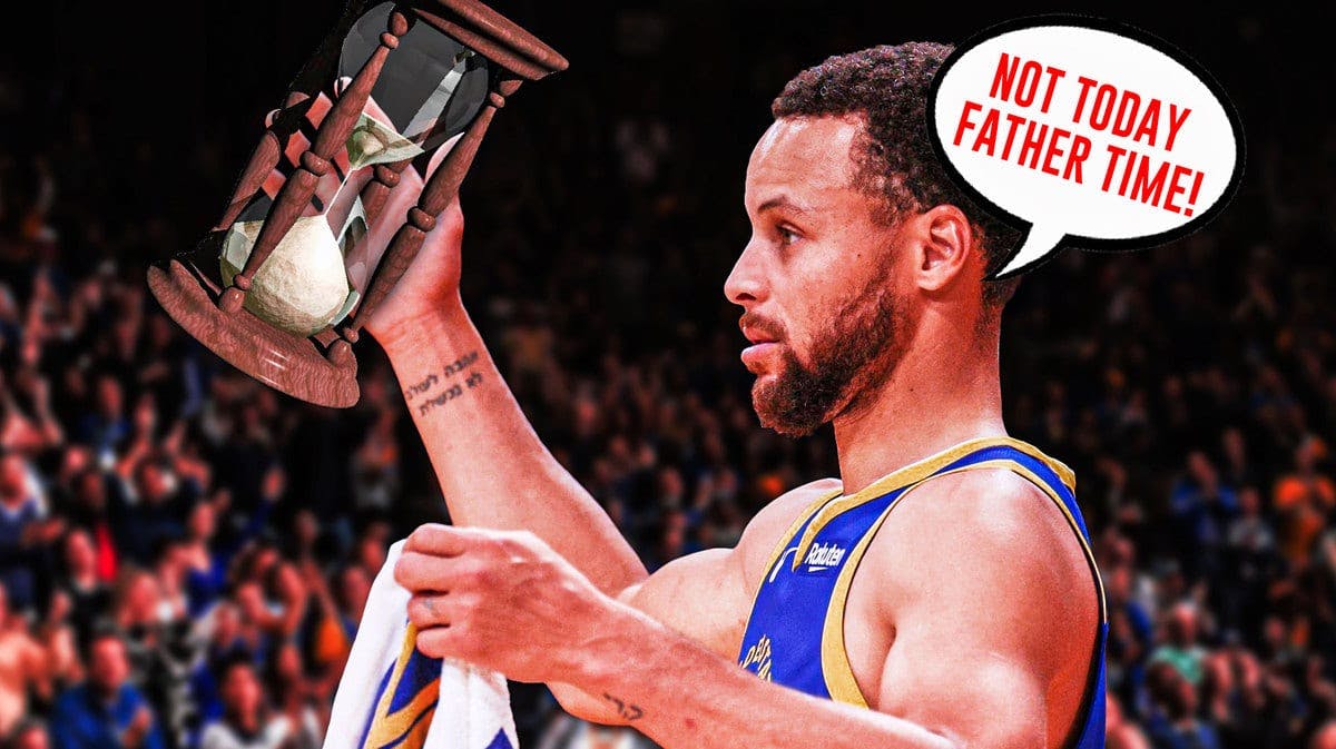 Warriors' Steph Curry saying "Not today Father Time!"