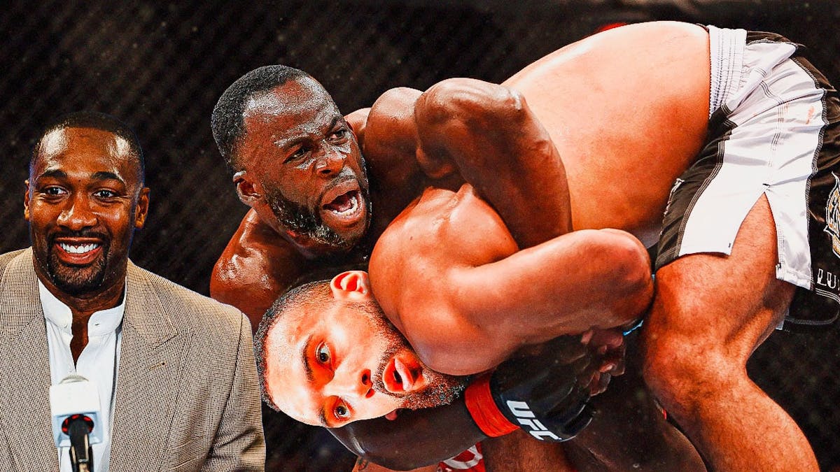 Draymond Green of the Warriors and Rudy Gobert of the Timberwolves as MMA fighters.