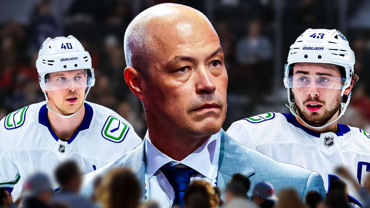 Vancouver Canucks general manager Patrik Allvin hitting coach Rick Tocchet as well as star players Elias Pettersson and Quinn Hughes with a reality check on November 30, 2023