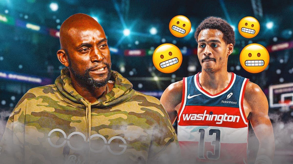 Kevin Garnett angry at Wizards' Jordan Poole with the grimace emojis all over Poole