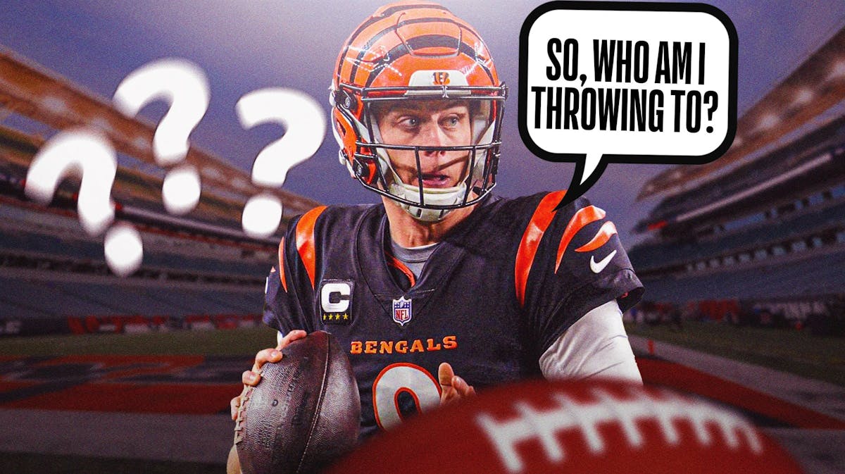 With Tee Higgins out and Ja'Marr Chase questionable, Bengals QB Joe Burrow asks, "So, who am I throwing to?"