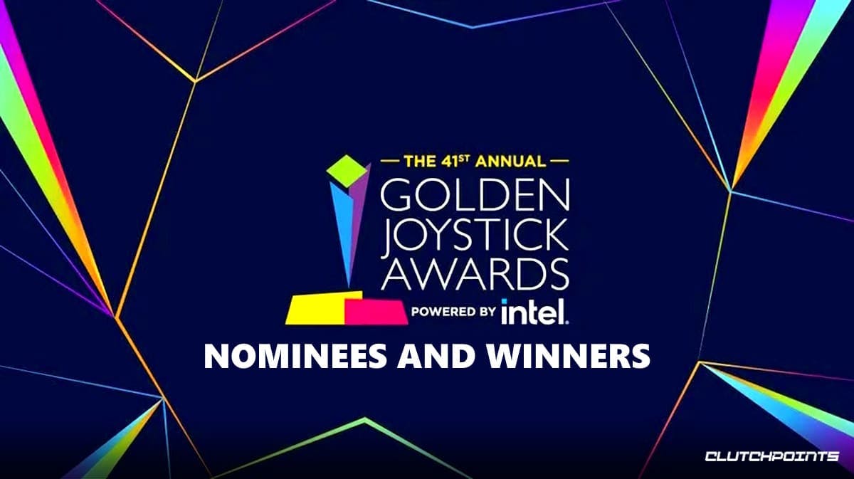 golden joystick awards 2023, golden joystick awards winners, golden joystick 2023 winners, golden joystick nominees, golden joystick winners, key art for the 41st Golden Joystick Awards with the words Nominees and winners under the logo
