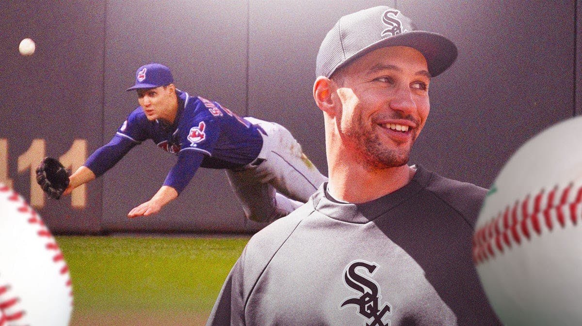 In background, need Grady Sizemore in a Cleveland Indians uniform. In front, Grady Sizemore in White Sox gear.