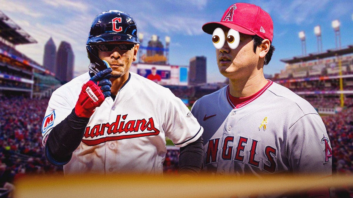 Shohei Ohtani of the Angels and Andres Gimenez of the Guardians.