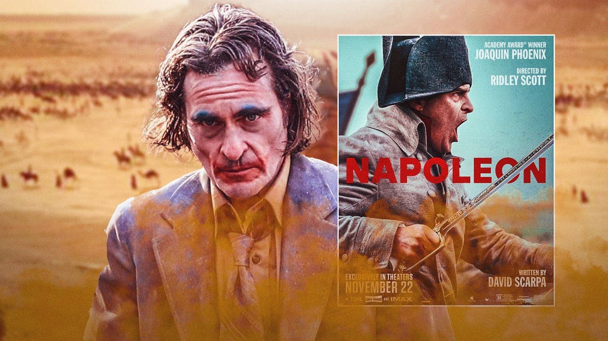 Joaquin Phoenix didn't appear to stick around for the premiere screening of Napoleon.