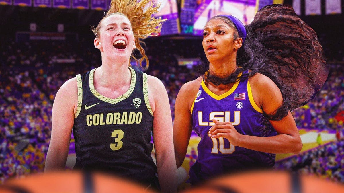 Colorado women's basketball's Frida Formann and LSU women's basketball's Angel Reese