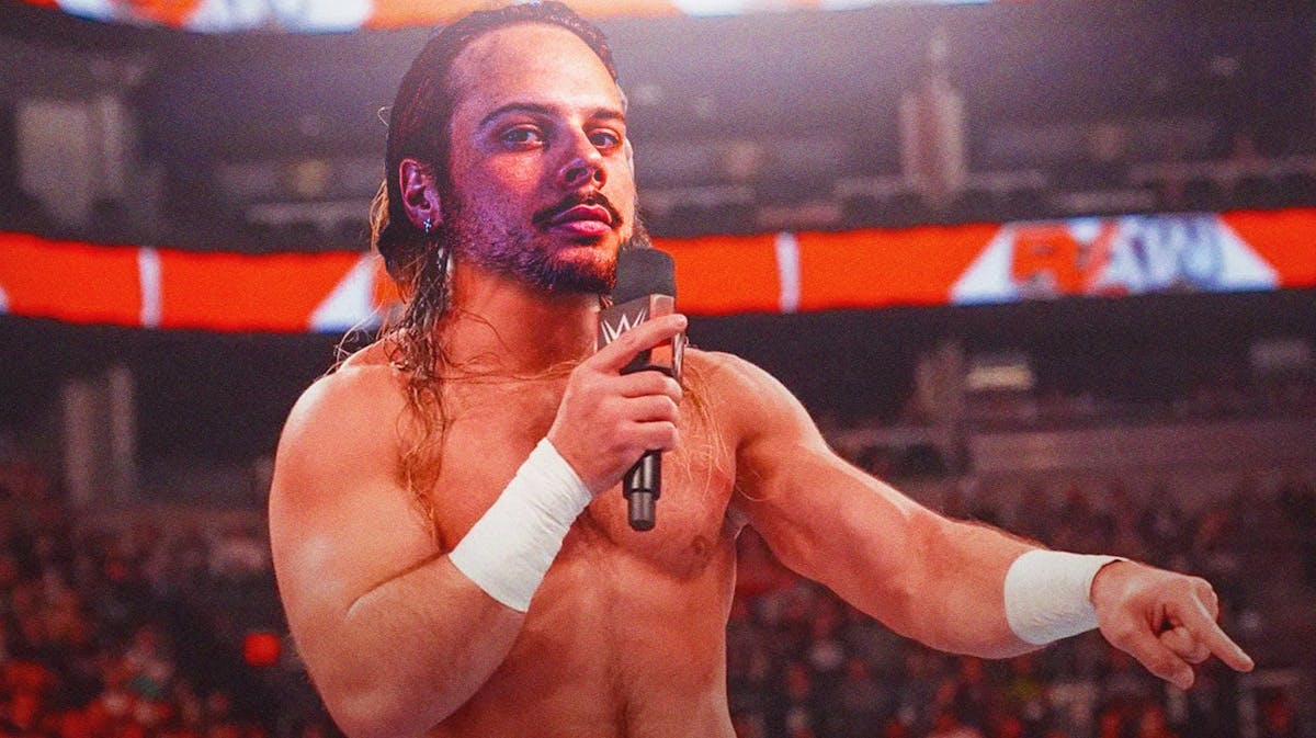 Auston Matthews of the Maple Leafs as a wrestler with mic