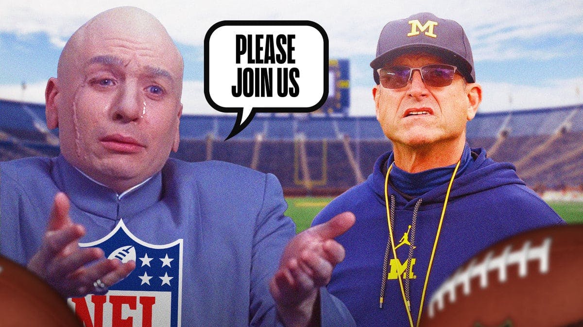 Dr. Evil begging Jim Harbaugh to join the NFL