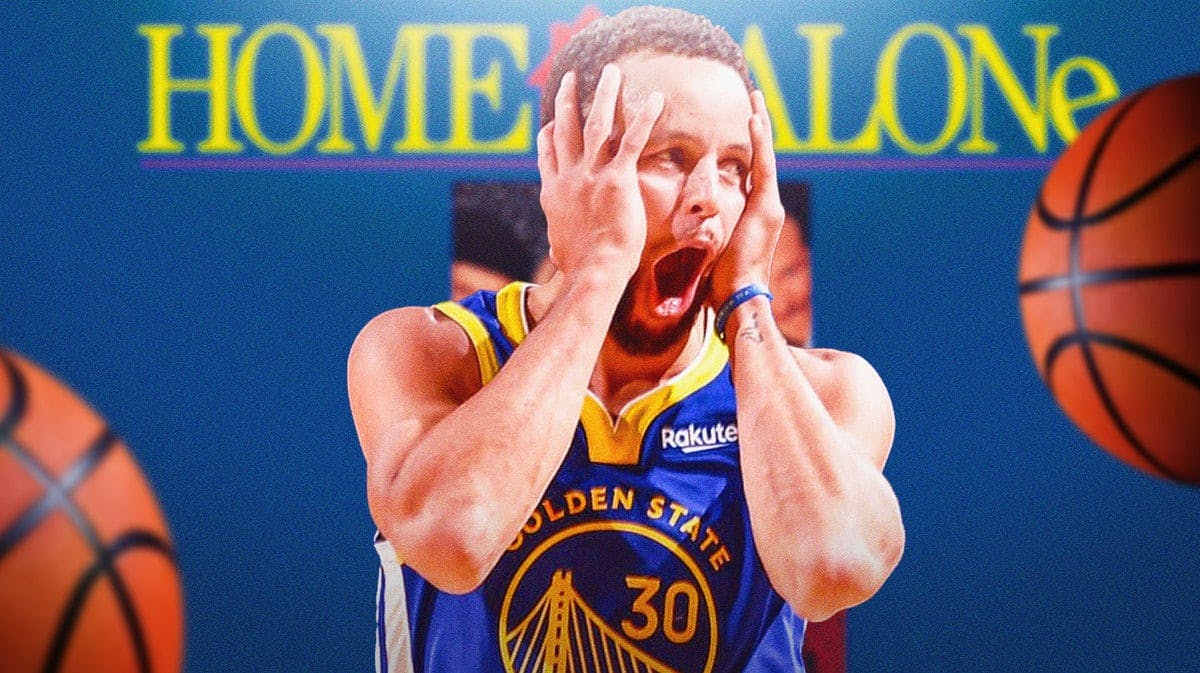 Stephen Curry on the Home Alone movie cover