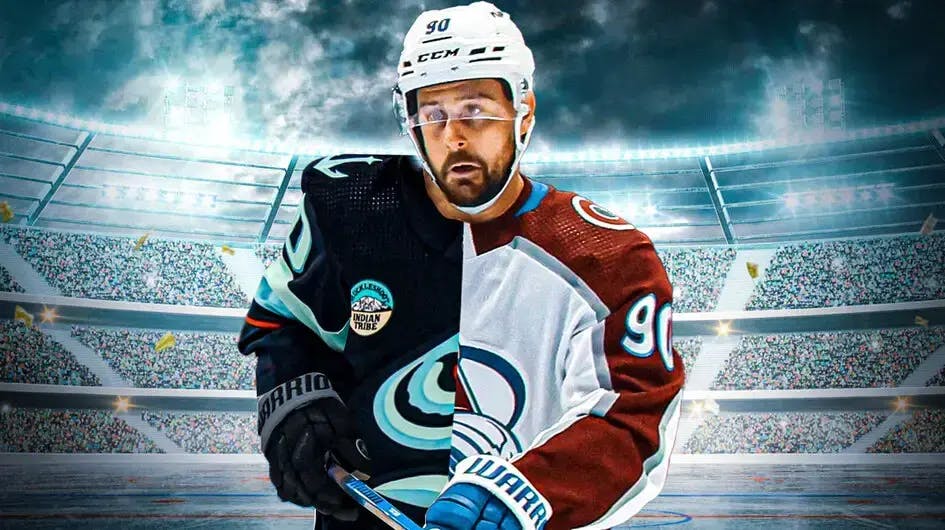 Photo: Tomas Tatar in Avalanche jersey and in Kraken jersey