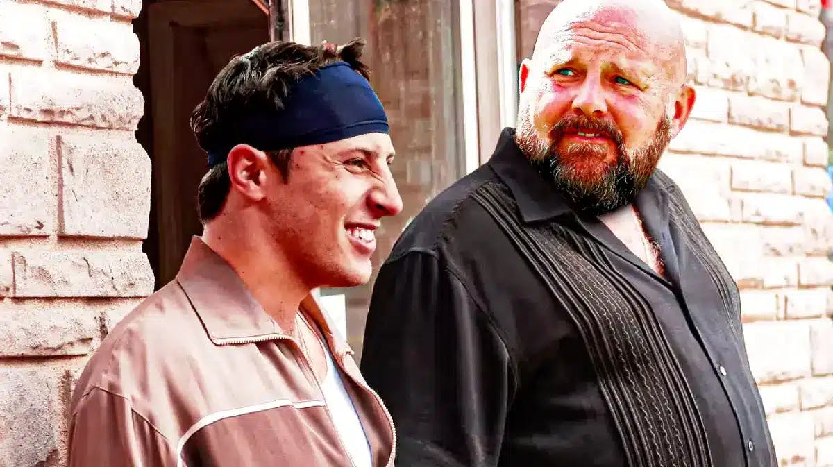 Tommy DeVito (Giants) and Brian Daboll as Sopranos characters