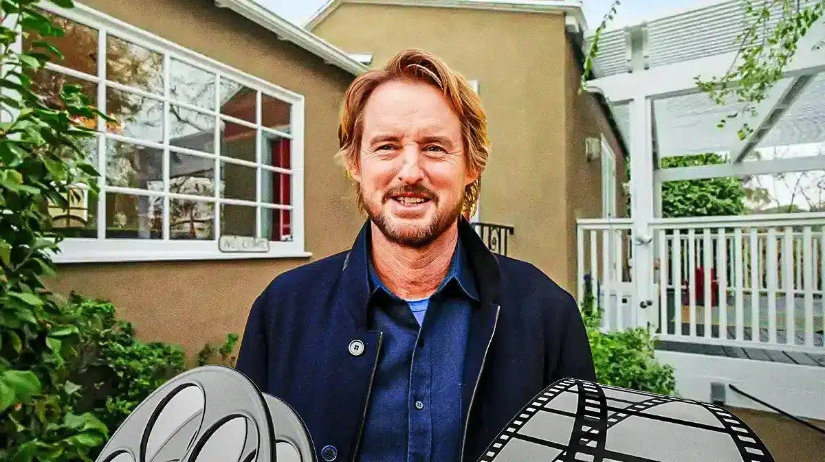 Owen Wilson in front of his home in Los Angeles.