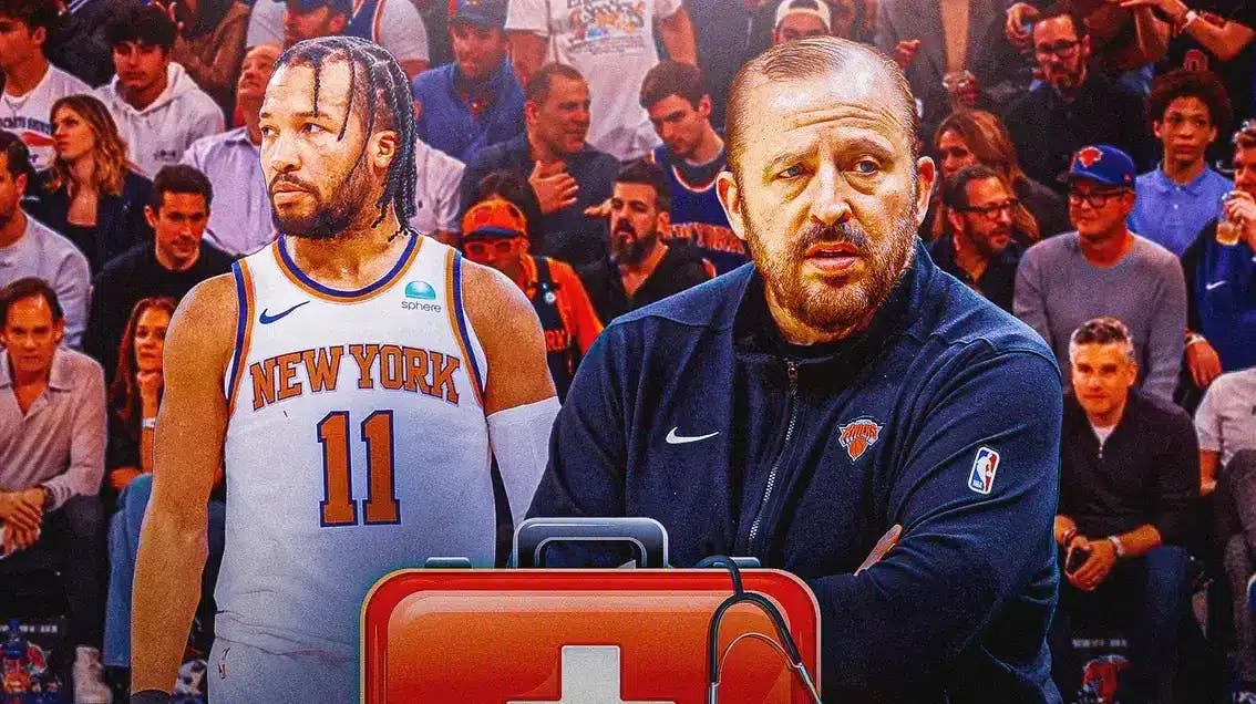 Thumb: Tom Thibodeau getting booed by Knicks fans. Jalen Brunson in pain with an injury.