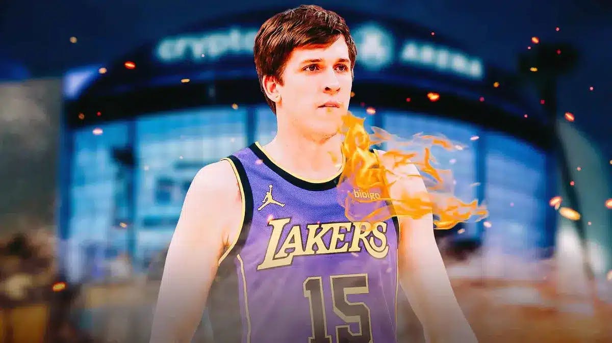 Lakers' Austin Reaves breathing fire.