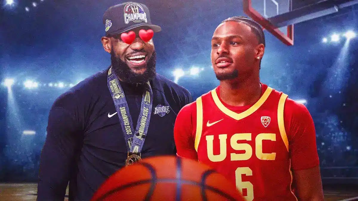 Lakers' LeBron James ans USC basketball's Bronny James