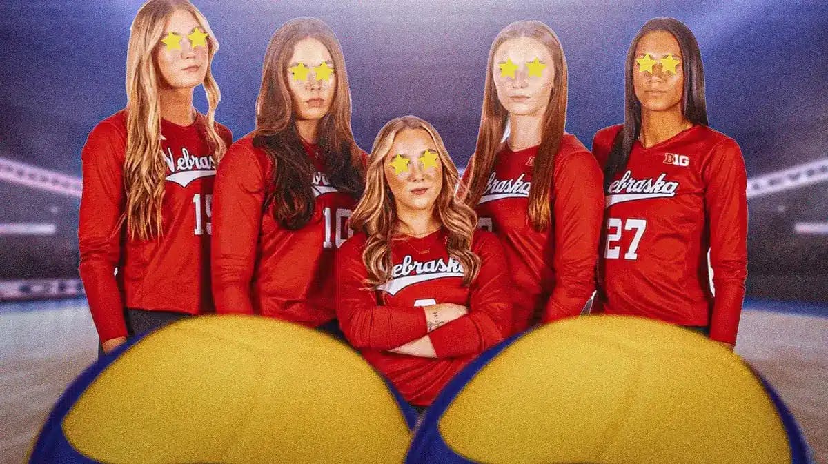 Nebraska women’s volleyball players with stars in their eyes