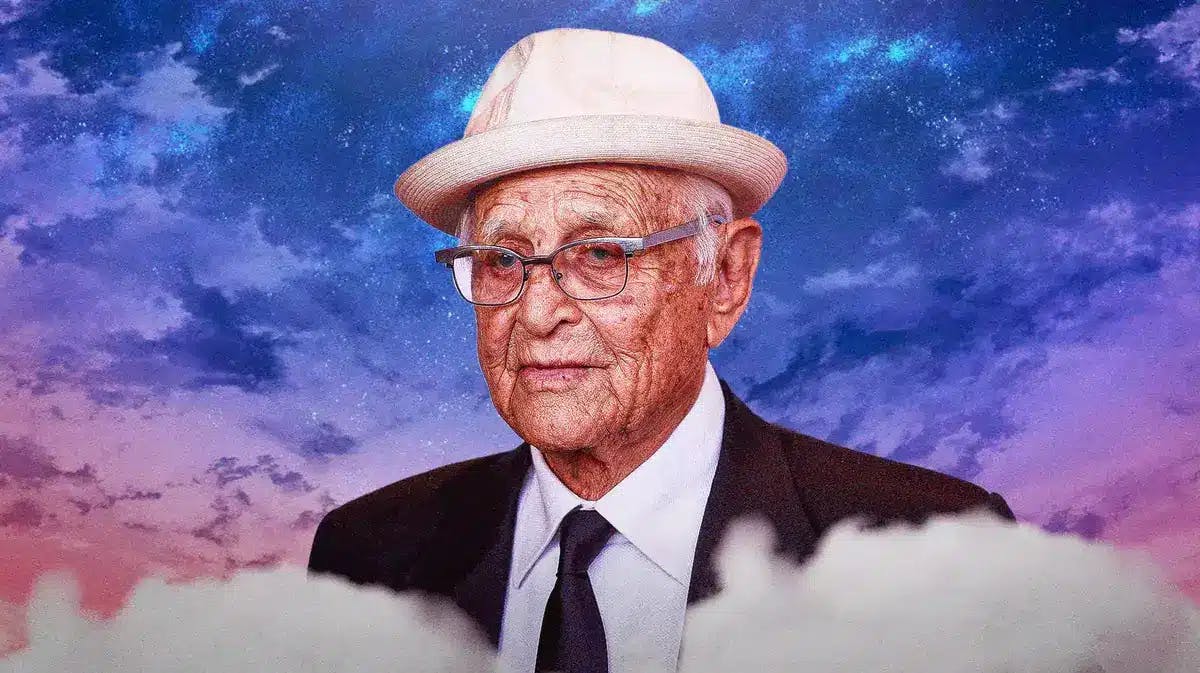 Norman Lear in the clouds.