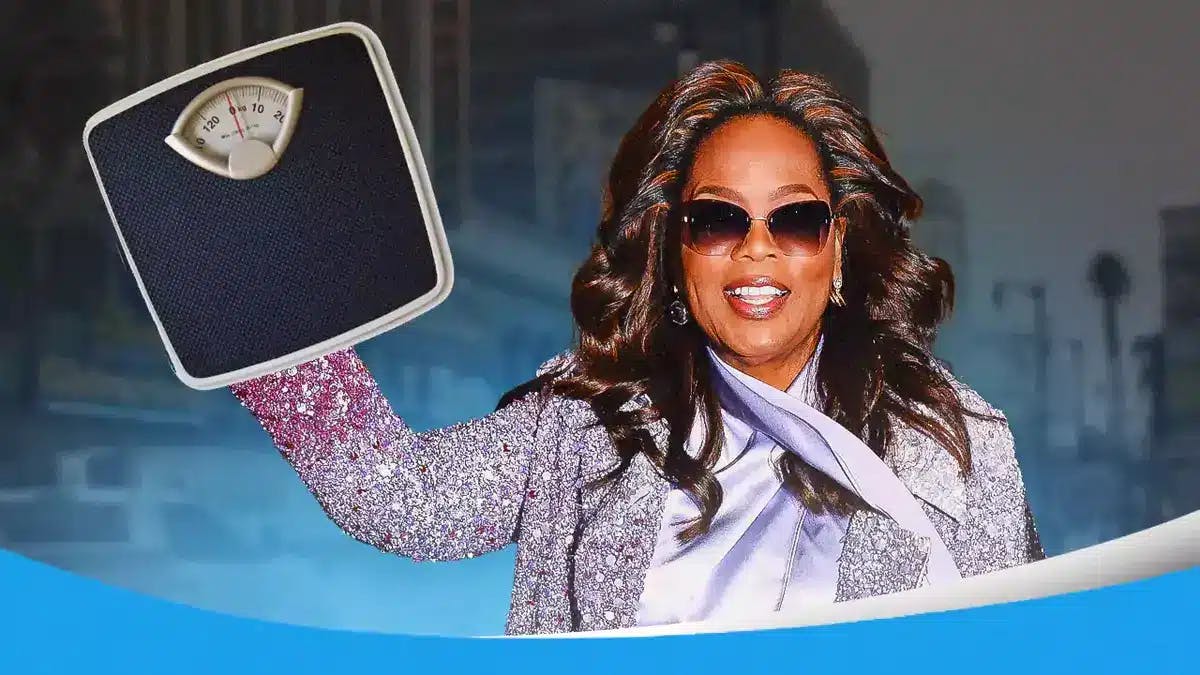 Oprah Winfrey with a scale.