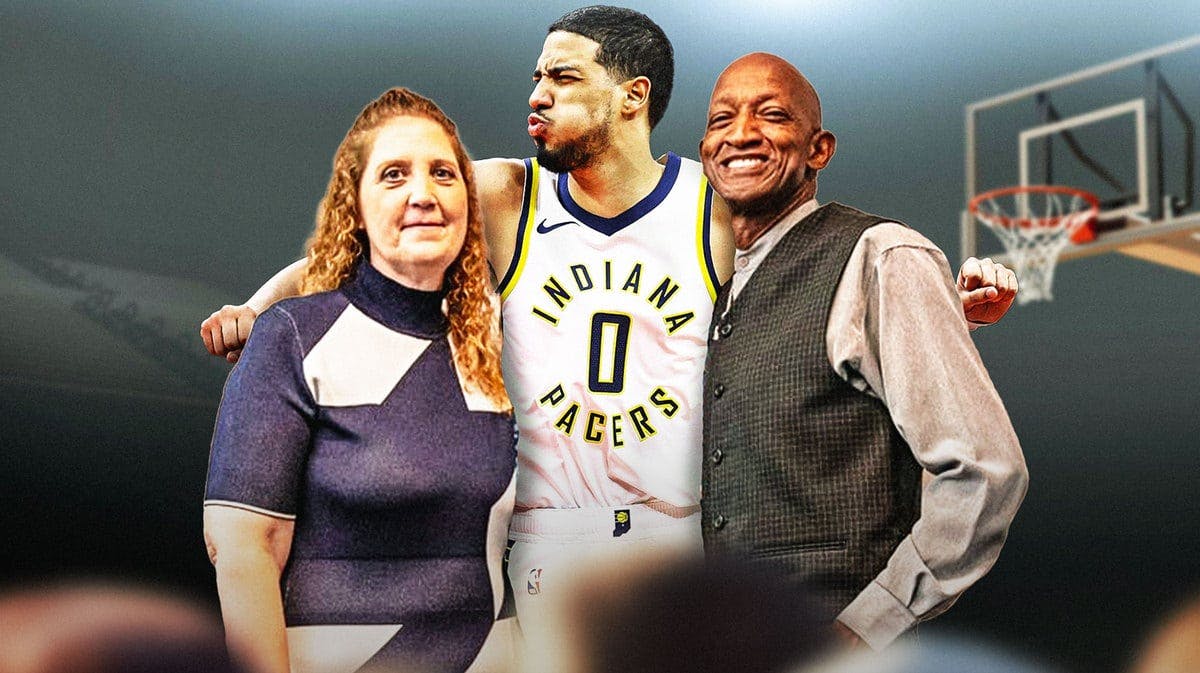 Pacers' Tyrese Haliburton hyped up, with his parents beside him