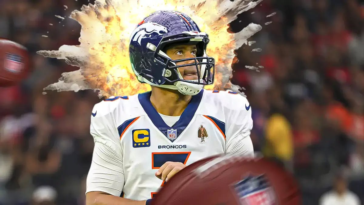 Broncos QB Russell Wilson with mind-blown head