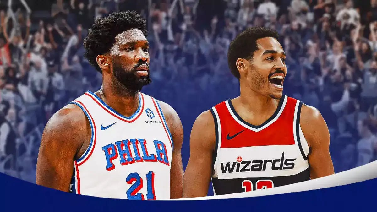 Sixers' Joel Embiid and Wizards' Jordan Poole