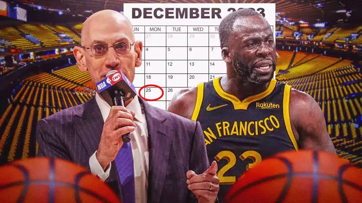 Adam Silver next to Draymond Green with Dec. 25 circled