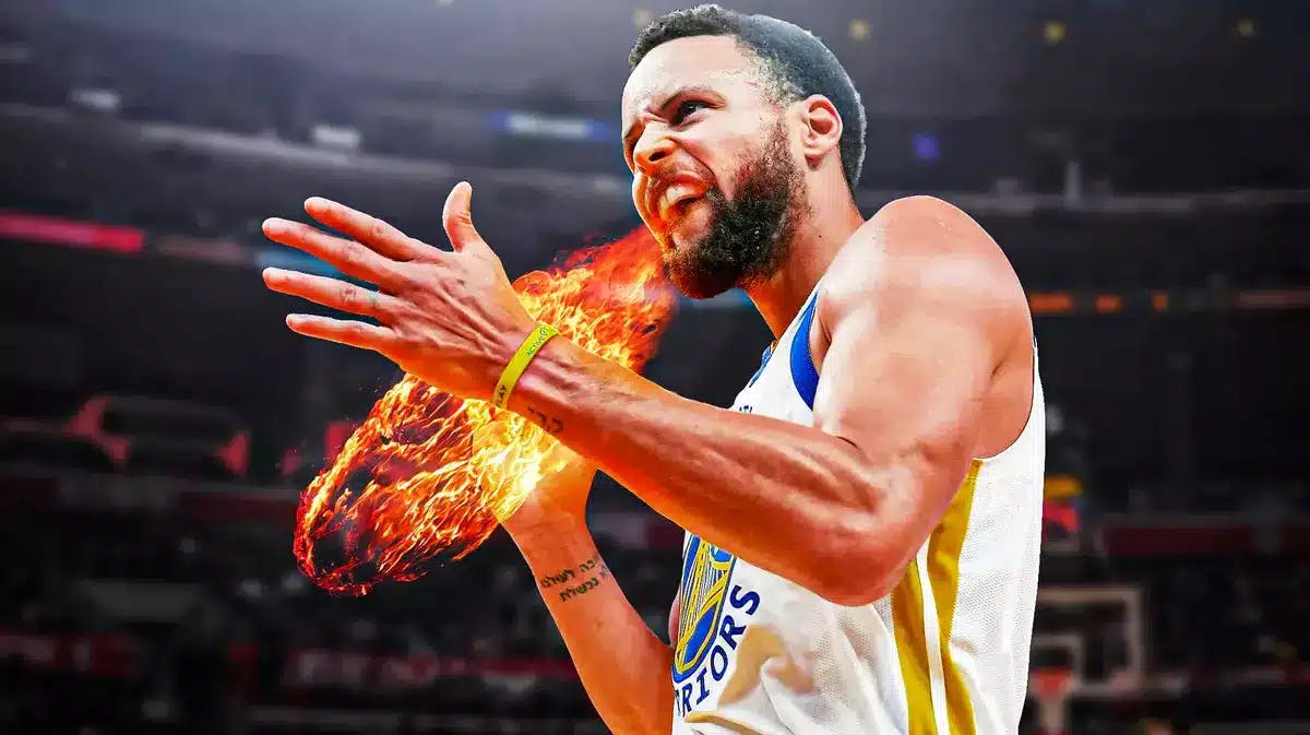 Warriors' Steph Curry breathing fire