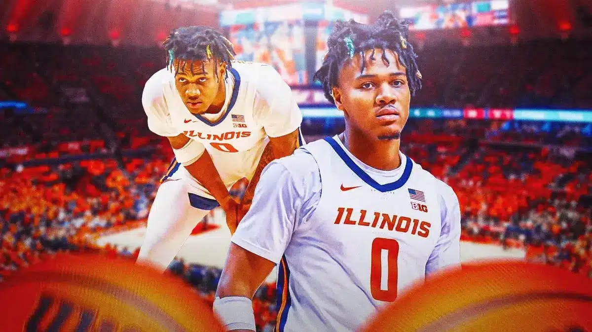 Photo: Terrence Shannon Jr looking serious in Illinois basketball jersey