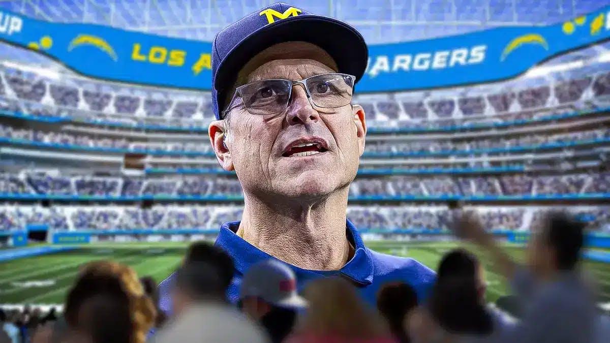 Jim Harbaugh with a Chargers background