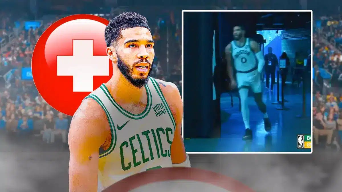 Celtics star Jayson Tatum twisted his ankle against the Warriors