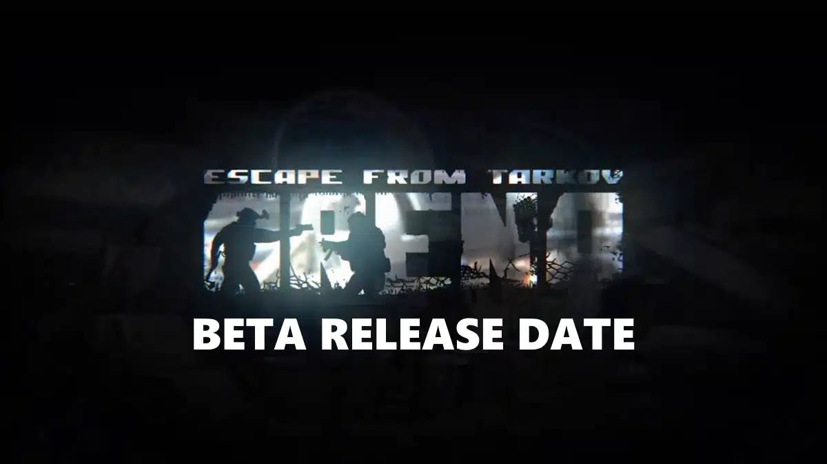 tarkov arena beta, tarkov arena beta release date, tarkov arena release date, tarkov arena, key art for Escape From Tarkov Arena with the word beta release date under the game logo