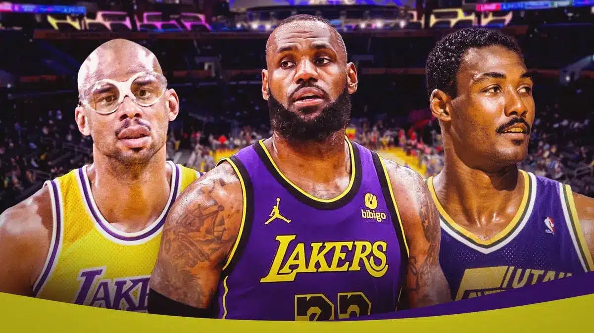 Lakers LeBron James and Kareem Abdul-Jabbar after win over Shai Gilgeous-Alexander Thunder