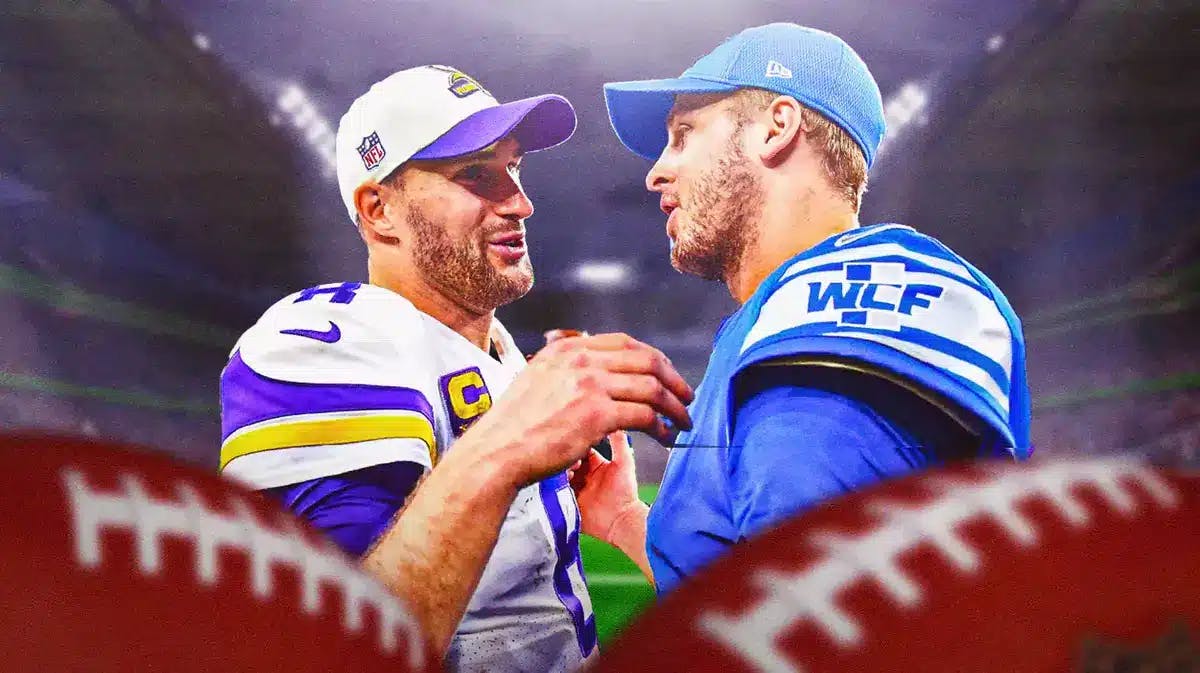 Jared Goff and Kirk Cousins shared a moment after the Lions beat the Vikings.