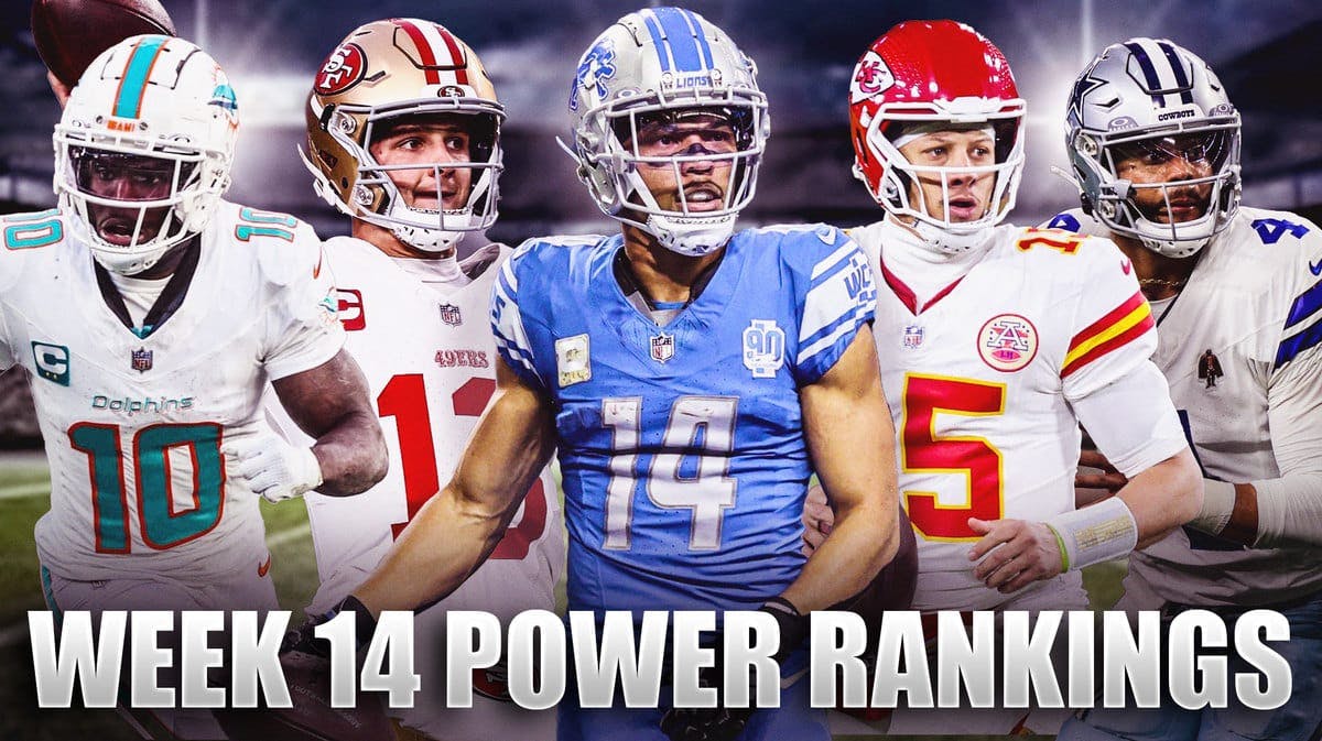 The Eagles, 49ers, and Lions are all near the top of the NFL power rankings for week 14
