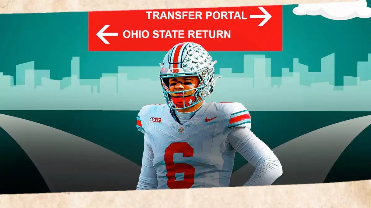 Ohio State football’s Kyle McCord looking at two paths. One path will read: Transfer Portal The other path will read: Ohio State Return