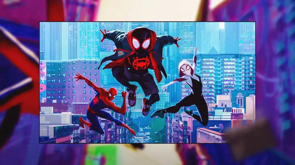 Scene from Spider-Man animated movie.