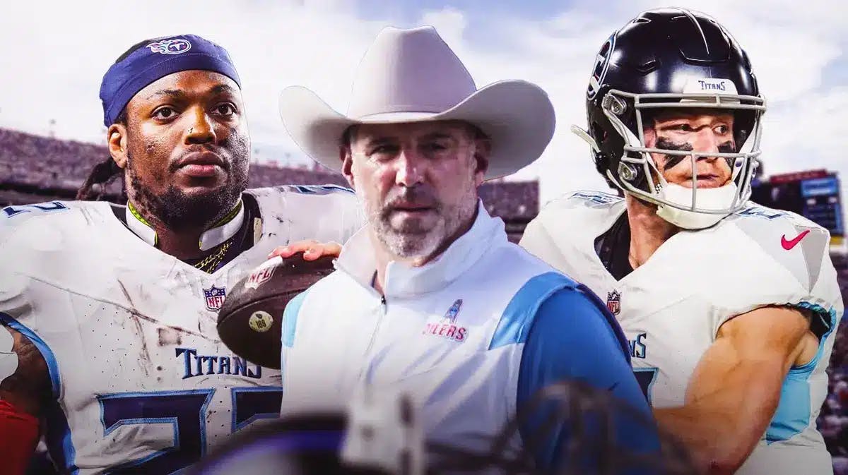 Titans' Derrick Henry, Mike Vrabel, and Will Levis