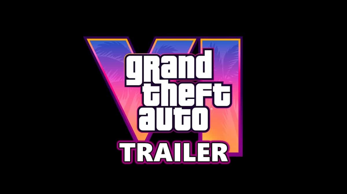 gta 6 trailer, gta 6, grand theft auto 6 trailer, gta, the logo for the upcoming game Grand Theft Auto 6 with the word Trailer under it
