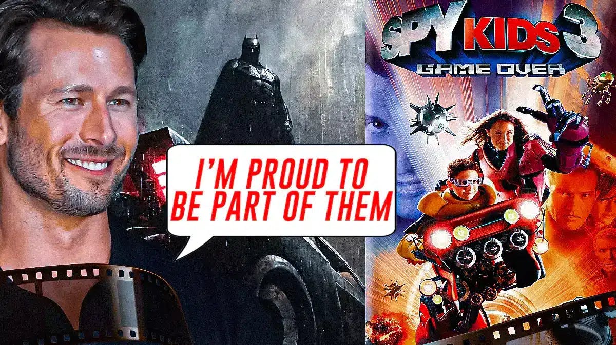 Glen Powell's touching Batman, Spy Kids reflection