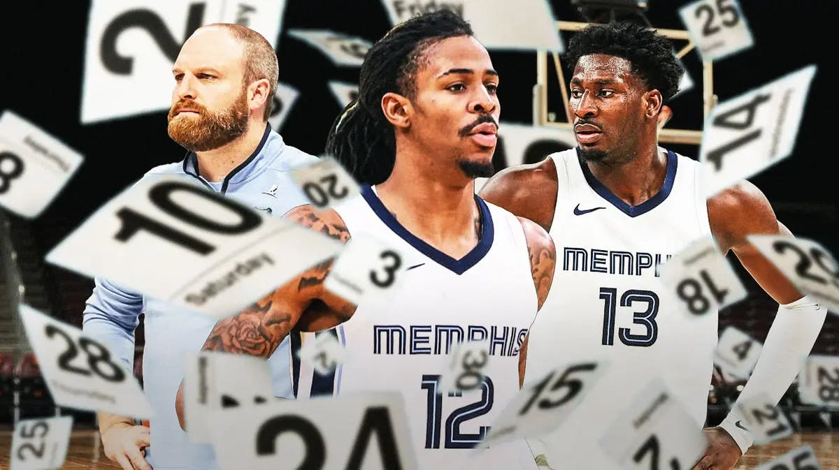 Grizzlies' Ja Morant, Taylor Jenkins, and Jaren Jackson Jr. all frustrated, with plenty of calendars falling from the sky