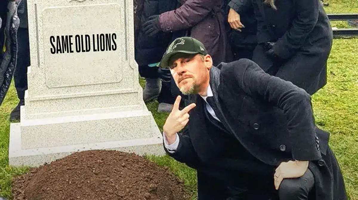 Dan Campbell paying his respects after burying the Same Old Lions.