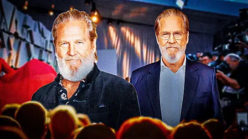 Jeff Bridges in front of an audience.