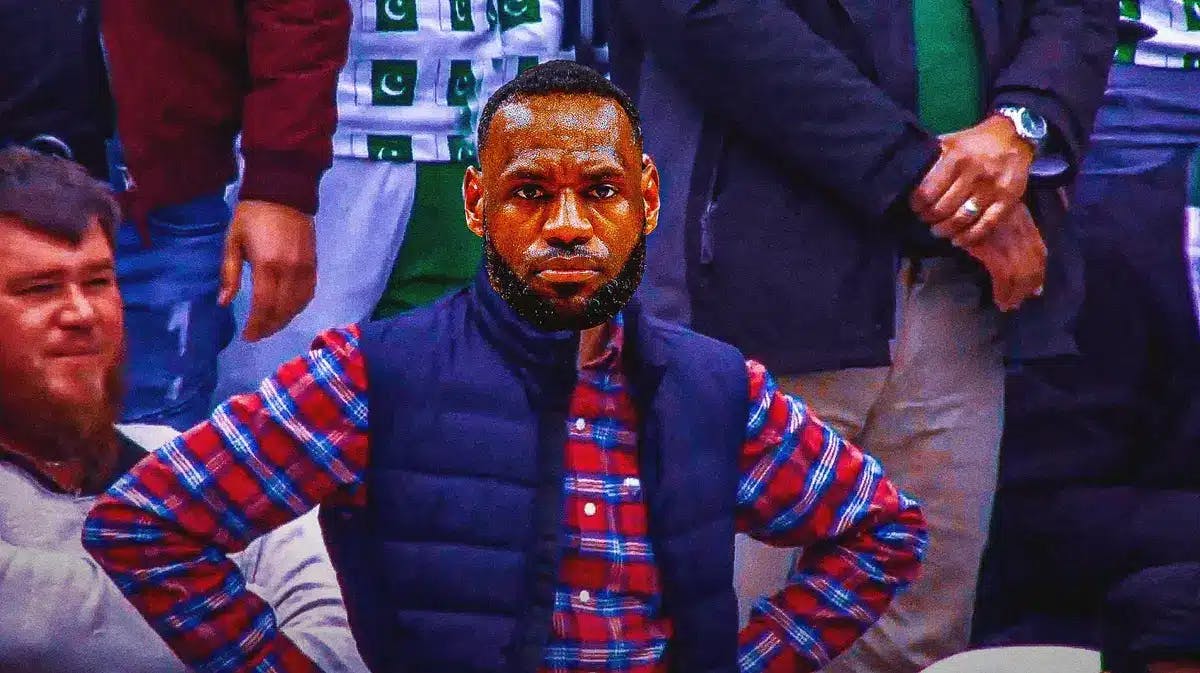 LeBron James (Lakers) as the frustrated cricket fan meme